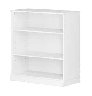 36 Inch Solid Wood Bookcase with Three Adjustable Shelves for Home Office or Library