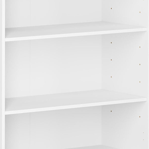 36 Inch Solid Wood Bookcase with Three Adjustable Shelves for Home Office or Library