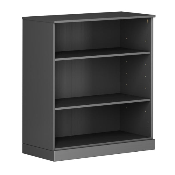 36 Inch Solid Wood Bookcase with Three Adjustable Shelves for Home Office or Library