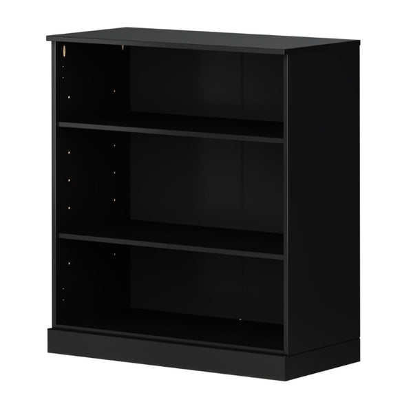 36 Inch Solid Wood Bookcase with Three Adjustable Shelves for Home Office or Library