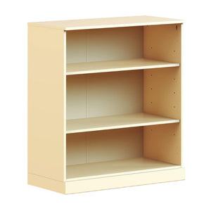 36 Inch Solid Wood Bookcase with Three Adjustable Shelves for Home Office or Library