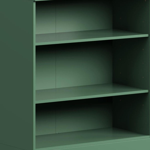 36 Inch Solid Wood Bookcase with Three Adjustable Shelves for Home Office or Library
