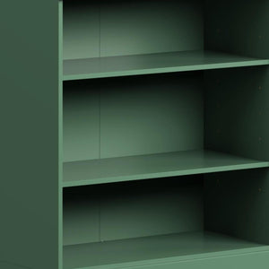 36 Inch Solid Wood Bookcase with Three Adjustable Shelves for Home Office or Library