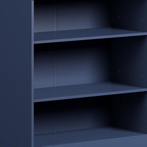 36 Inch Solid Wood Bookcase with Three Adjustable Shelves for Home Office or Library