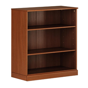 36 Inch Solid Wood Bookcase with Three Adjustable Shelves for Home Office or Library