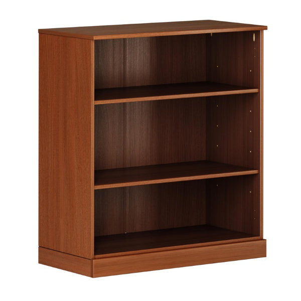 36 Inch Solid Wood Bookcase with Three Adjustable Shelves for Home Office or Library