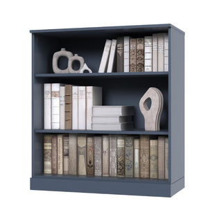 36 Inch Solid Wood Three Shelf Adjustable Bookcase for Home Library and Living Room Display