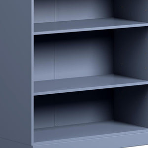36 Inch Solid Wood Three Shelf Adjustable Bookcase for Home Library and Living Room Display