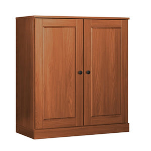 HomeRoots 32 Inch Solid Wood Accent Cabinet with Double Doors for Living Room Storage 745647