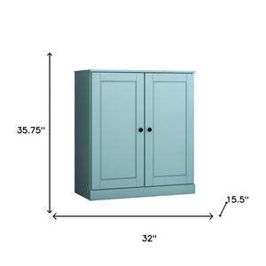 32 Inch Solid Wood Two Door Storage Cabinet for Living Room Entryway Decor