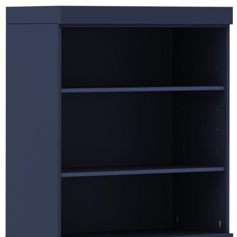 HomeRoots 72 Inch Solid Wood Six Shelf Library Bookcase with Cabinet Doors for Living Room 745680