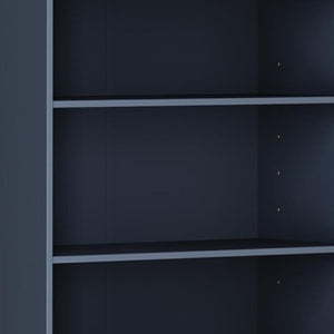 72 Inch Solid Wood Six Shelf Library Bookcase with Cabinet Doors French Style Home Storage