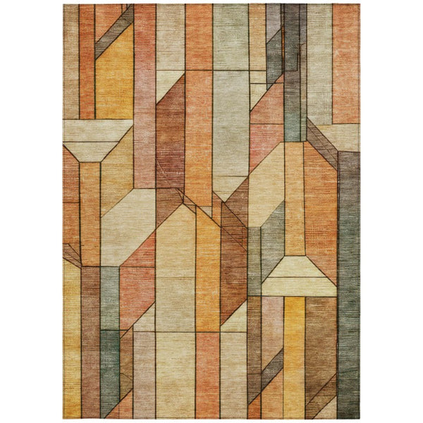 8 X 10 Geometric Polyester Area Rug Stain Resistant Indoor Outdoor Patio Living Room