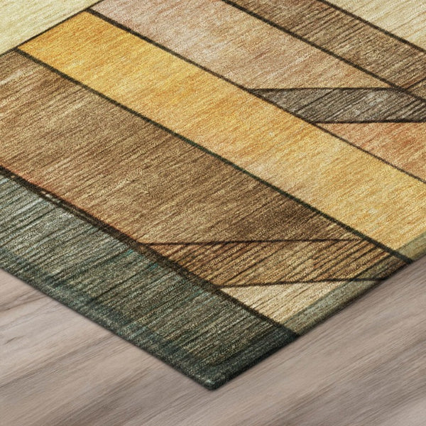 8 X 10 Geometric Polyester Area Rug Stain Resistant Indoor Outdoor Patio Living Room