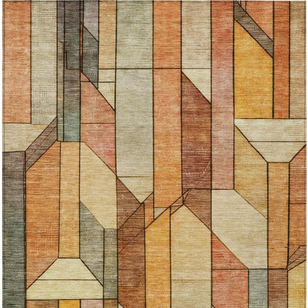 8 X 10 Geometric Polyester Area Rug Stain Resistant Indoor Outdoor Patio Living Room