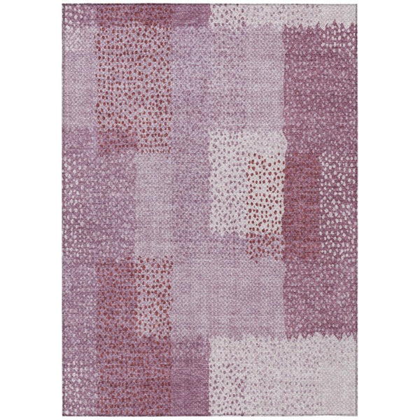HomeRoots 5 X 8 Blush Pink Abstract Polyester Area Rug Washable Stain Resistant Indoor Outdoor 745769