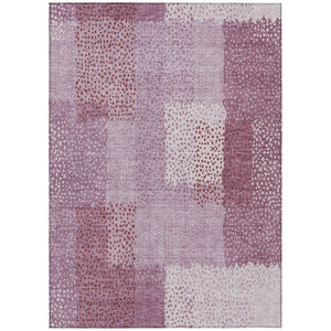 HomeRoots 8 X 10 Blush Pink Abstract Polyester Area Rug Washable for Patio and Living Room 745771