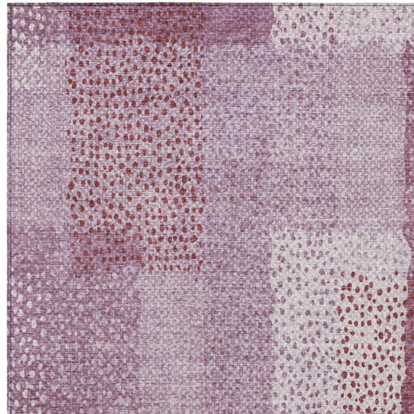 8 X 10 Blush Pink Abstract Polyester Area Rug Washable for Patio and Living Room
