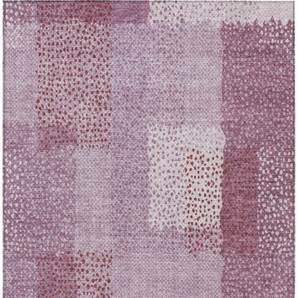 8 X 10 Blush Pink Abstract Polyester Area Rug Washable for Patio and Living Room