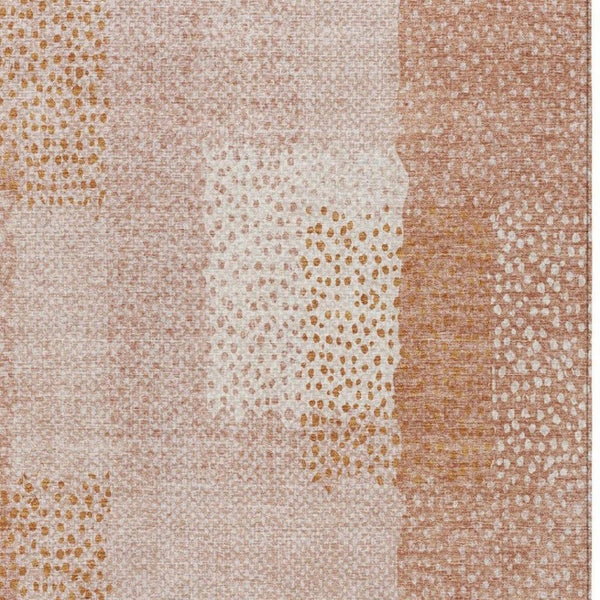 8 X 10 Abstract Coral Polyester Area Rug Washable Stain Resistant Indoor Outdoor
