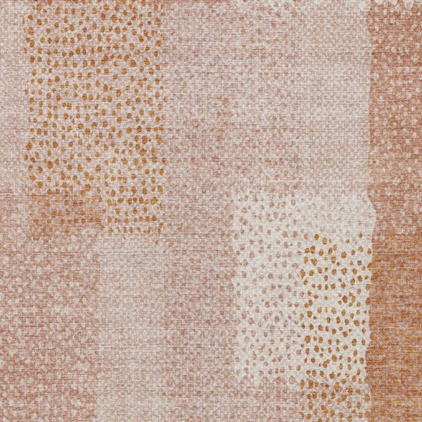 9 X 12 Coral Orange Abstract Polyester Area Rug Stain Resistant Indoor Outdoor