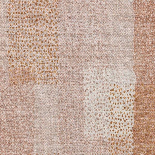 9 X 12 Coral Orange Abstract Polyester Area Rug Stain Resistant Indoor Outdoor
