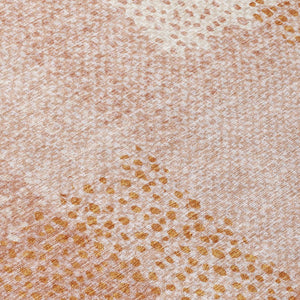 9 X 12 Coral Orange Abstract Polyester Area Rug Stain Resistant Indoor Outdoor