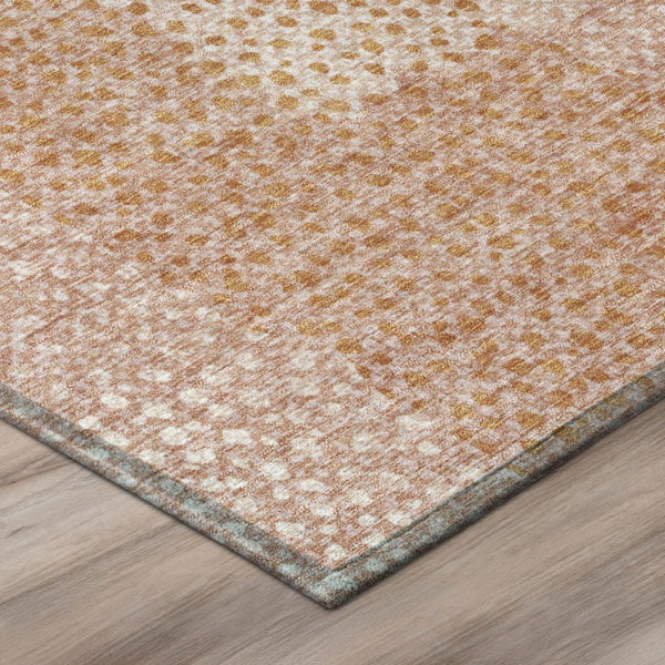 10 X 14 Abstract Coral Polyester Area Rug Washable Stain Resistant Indoor Outdoor