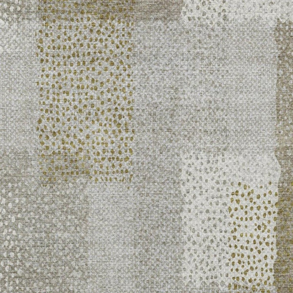8 X 10 Khaki Brown Abstract Polyester Area Rug Stain Resistant Indoor Outdoor