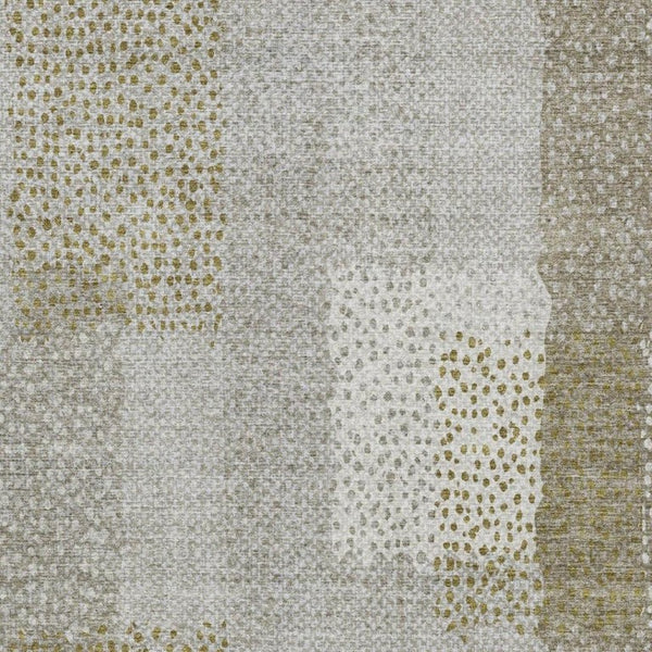 9 X 12 Khaki Brown Abstract Polyester Area Rug Washable Stain Resistant Patio