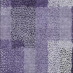 8 X 10 Abstract Purple Washable Polyester Area Rug for Indoor Outdoor Living