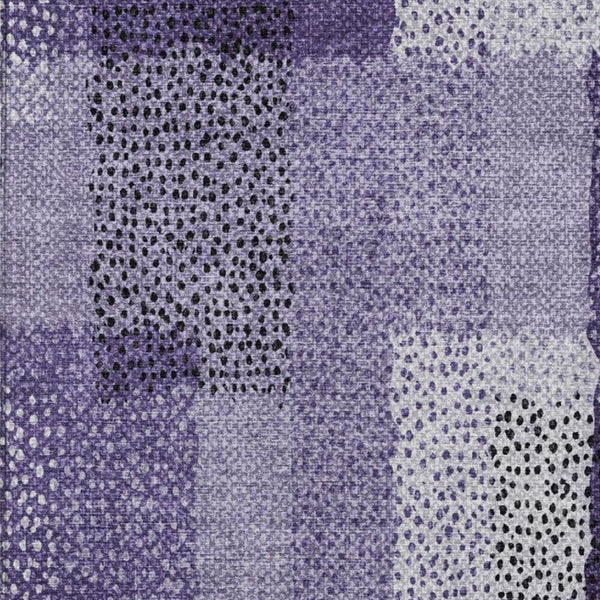 8 X 10 Abstract Purple Washable Polyester Area Rug for Indoor Outdoor Living