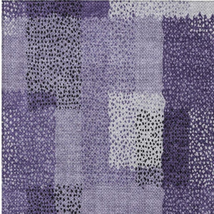 9 X 12 Abstract Purple Polyester Area Rug Washable for Indoor Outdoor Spaces