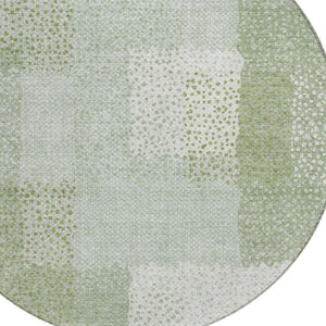 8 Ft Round Abstract Polyester Area Rug Washable Stain Resistant for Patio or Indoors