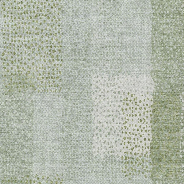 10 X 14 Sage Green Abstract Polyester Area Rug Washable for Patio and Living Room