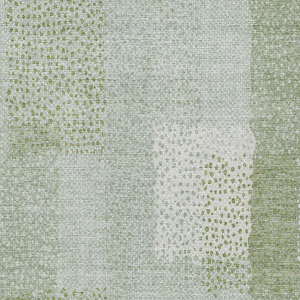 10 X 14 Sage Green Abstract Polyester Area Rug Washable for Patio and Living Room
