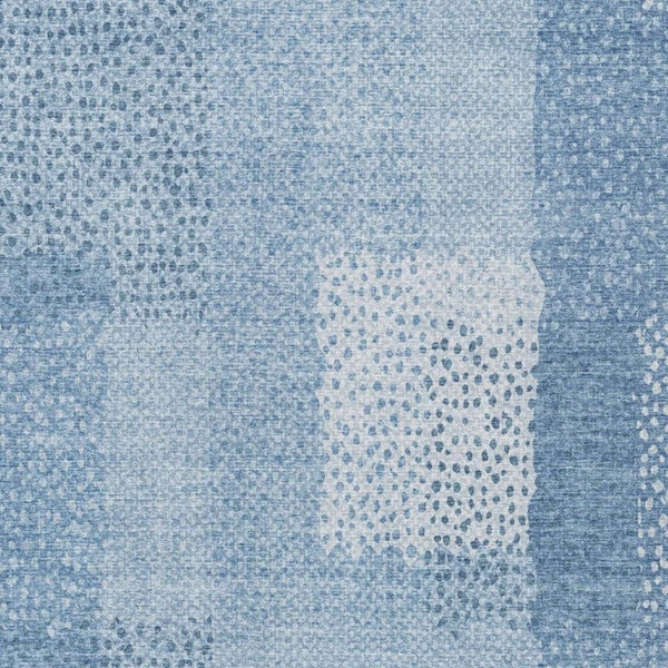 5x8 Abstract Sky Blue Washable Polyester Area Rug for Indoor Outdoor Living