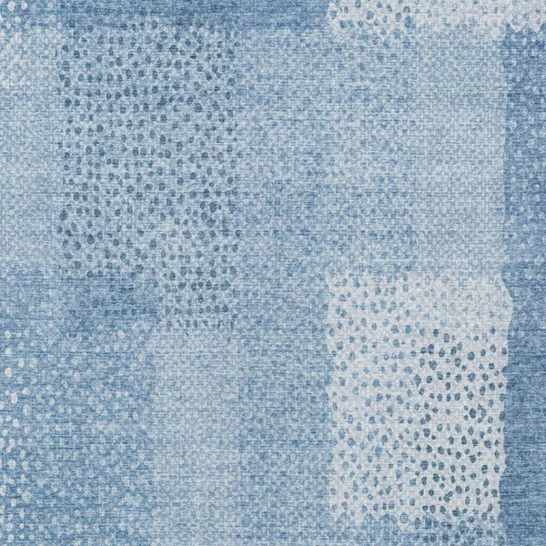 5x8 Abstract Sky Blue Washable Polyester Area Rug for Indoor Outdoor Living