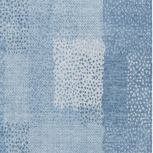 5x8 Abstract Sky Blue Washable Polyester Area Rug for Indoor Outdoor Living