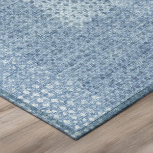 8 Ft Round Abstract Polyester Area Rug Washable for Patio Porch Poolside or Family Room