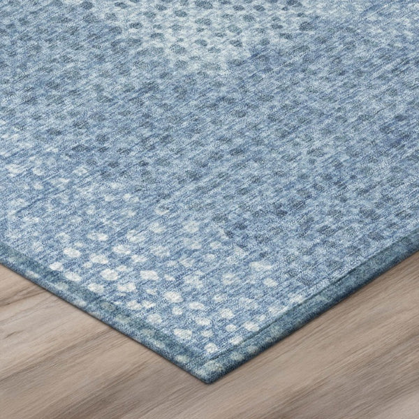 8 Ft Round Abstract Polyester Area Rug Washable for Patio Porch Poolside or Family Room
