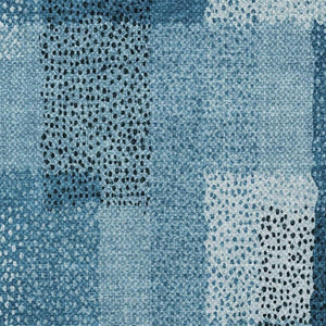 5 X 8 Teal Abstract Polyester Area Rug Washable Stain Resistant Indoor Outdoor Use