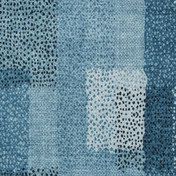 8x10 Abstract Teal Polyester Area Rug Washable Stain Resistant for Patio or Living Room