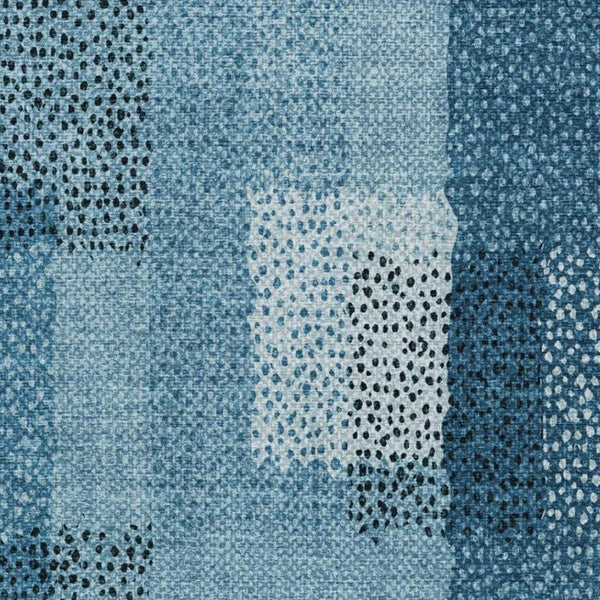 8x10 Abstract Teal Polyester Area Rug Washable Stain Resistant for Patio or Living Room
