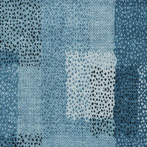 9x12 Teal Abstract Polyester Area Rug Stain Resistant for Patio or Living Room
