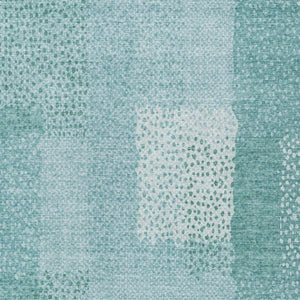 10 X 14 Turquoise Abstract Polyester Area Rug Washable for Indoor Outdoor Use