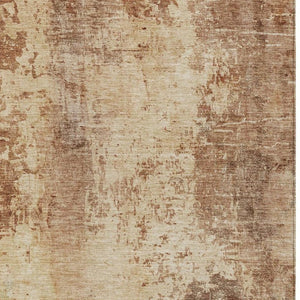 5x8 Copper Orange Abstract Polyester Area Rug Washable for Indoor Outdoor Use