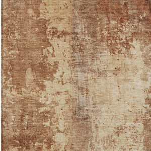 5x8 Copper Orange Abstract Polyester Area Rug Washable for Indoor Outdoor Use