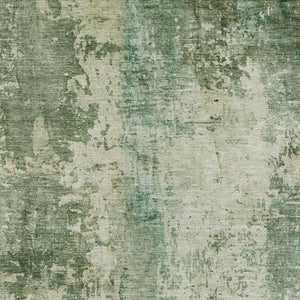 5 X 8 Abstract Sage Green Polyester Area Rug Washable for Indoor Outdoor Use