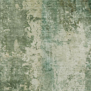 10 X 14 Abstract Green Sage Washable Polyester Rug for Indoor Outdoor Living